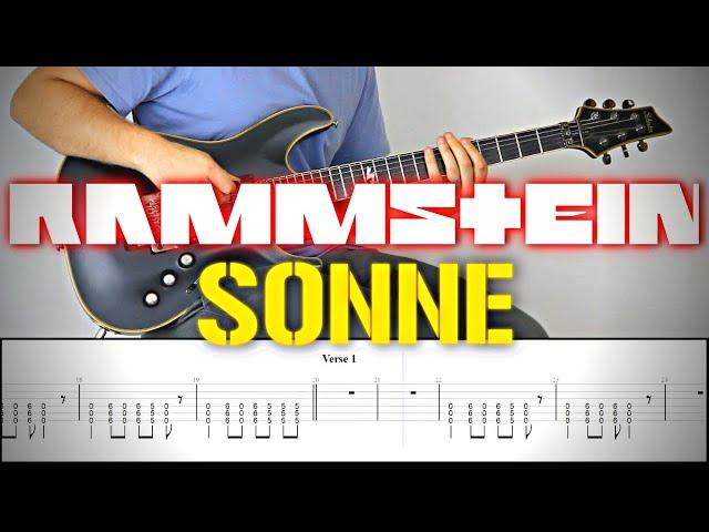 RAMMSTEIN - SONNE | Guitar Cover Tutorial (FREE TAB)