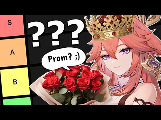 Ranking Genshin Characters at PROM?! 