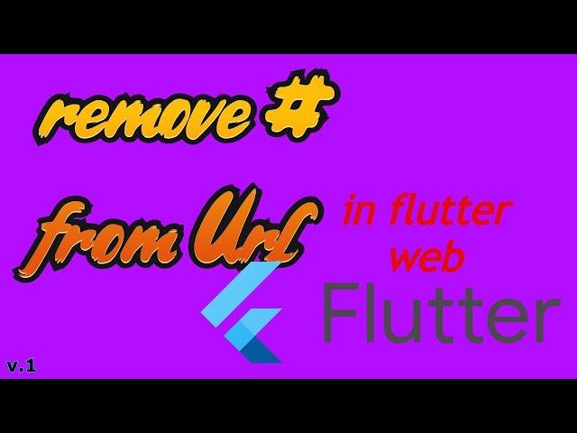 Remove the Hashtag (#) from flutter web Url