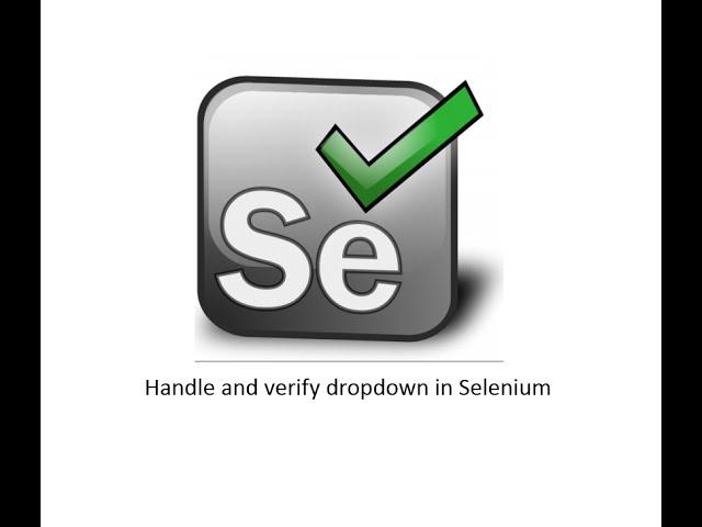 How to Handle Dropdown in Selenium webdriver