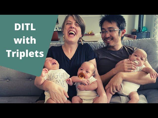 DITL (Day in the Life) with Newborn Triplets | IVF Triplet Boys