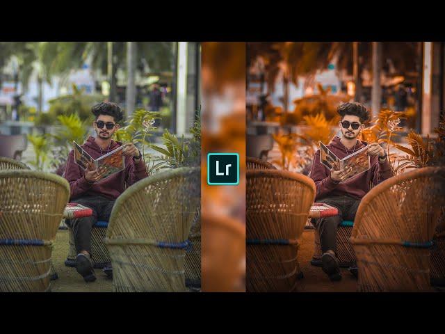 Lightroom trending Moody orange effect photo editing//preset download free//