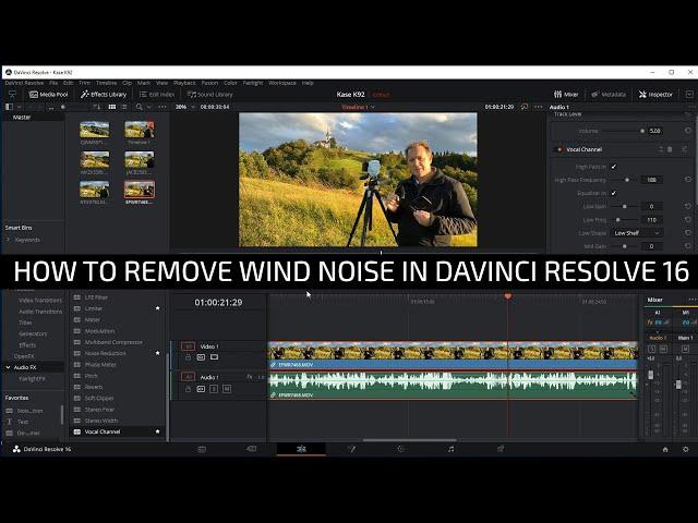 How to get rid of wind noise in Davinci Resolve 16