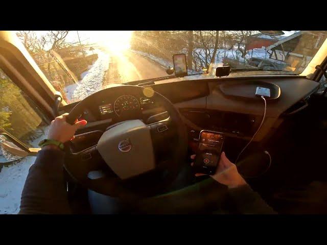 4K POV Truck Driving Volvo FH in Sweden