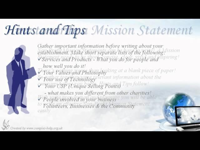 How to write Non-Profit Mission Statements