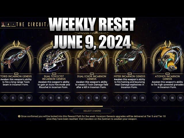 Farm Torid Incarnon And Many More! Warframe Reset June 9 2024!