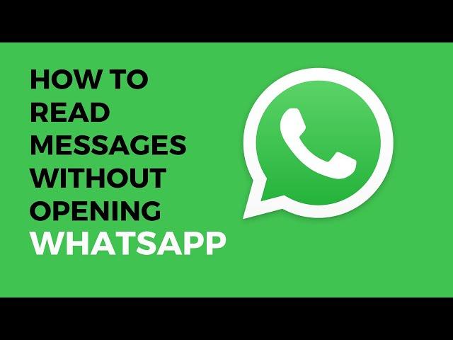 How to Read Messages Without Opening Whatsapp [TRICKS 2024]