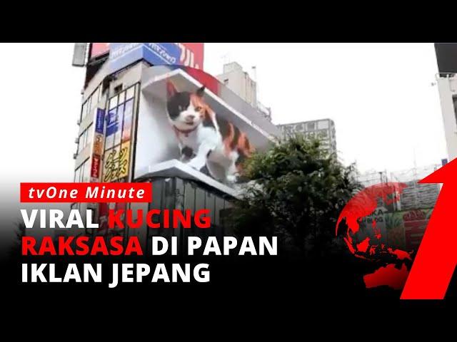 Kucing Raksasa Muncul di Papan Iklan di Sekitar Stasiun Shinjuku | tvOne Minute