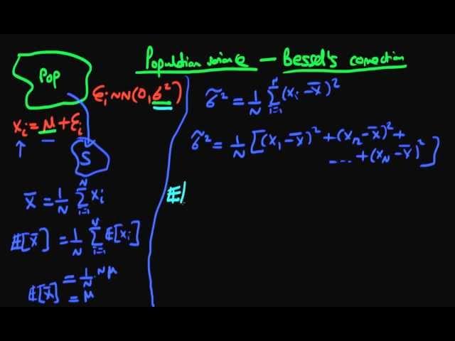 Estimating the population variance from a sample - part one