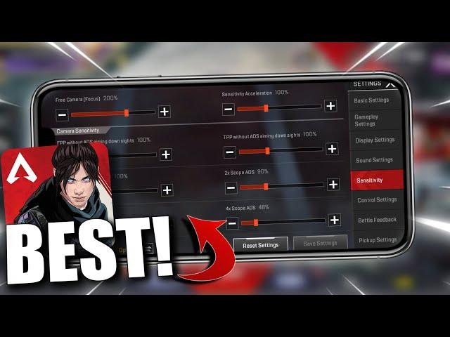 *BEST SETTINGS* for APEX LEGENDS MOBILE! (SENSITIVITY / NO LAG)