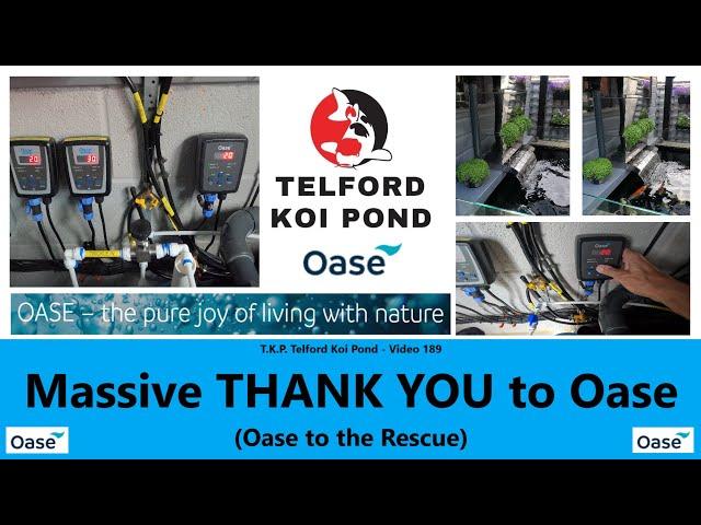 T.K.P.  Telford Koi Pond - Video 189 - Massive THANK YOU to Oase - Oase to the Rescue #koi #pump