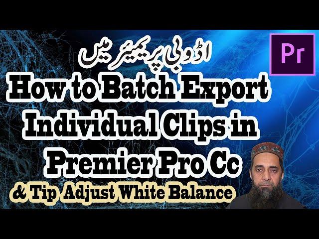 How to Batch Export Individual Clips in Premiere Pro CC Urdu Hindi Youtube