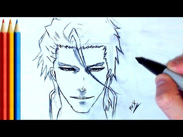 (fast-version) How to Draw Aizen from Bleach - Step by Step Tutorial