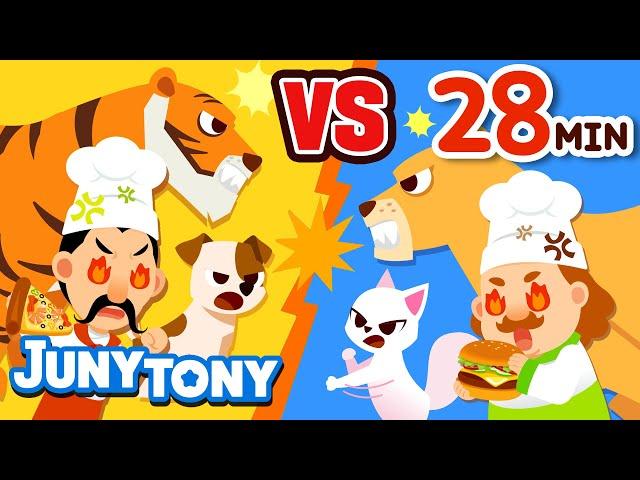 Dog vs. Cat, Pizza vs. Hamburger and More VS Songs | Best Kids Songs Compilation | JunyTony