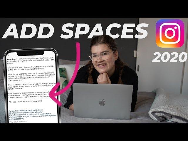 The RIGHT way to add spaces to Instagram Captions