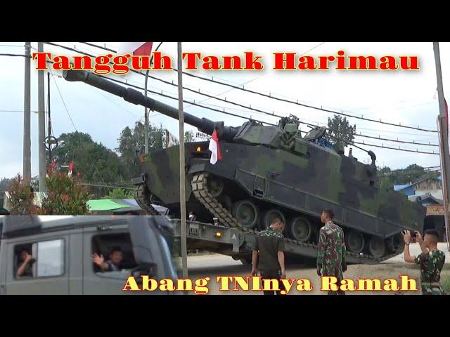 Merekam Tangguhnya Tank Harimau TNI AD Naik Truk Trailer Mercedez Benz Arocs 4048