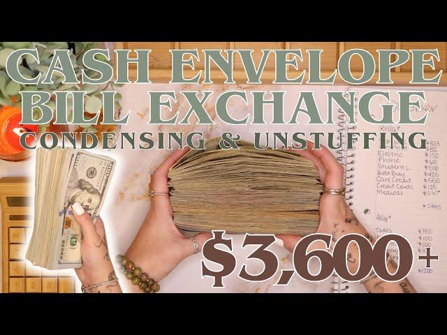 $3600+ Cash Envelope BILL EXCHANGE | Cash Condensing & Bills Unstuffing | 25 Year Old Budgets