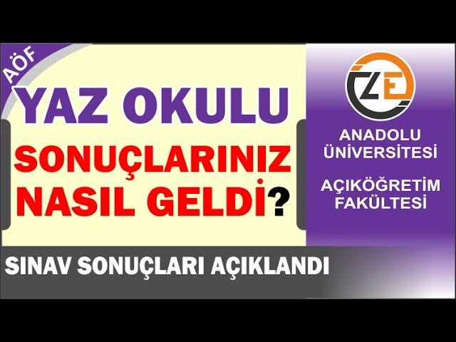 AÖF 2022 Yaz Okulu Sınav Sonuçları Açıklandı   Mezun Olma   Şartlı Geçme   GNO Genel Not Ortalaması