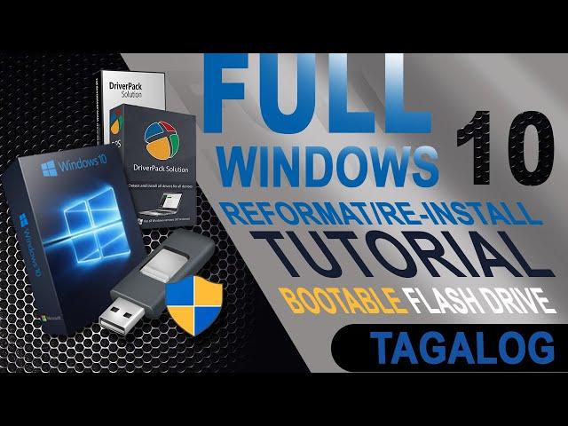 How to Full Re-Format or Re-Install your PC using Bootable Flash Drive TAGALOG