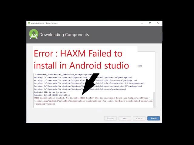 Error Failed to Install HAXM in Android Studio :)