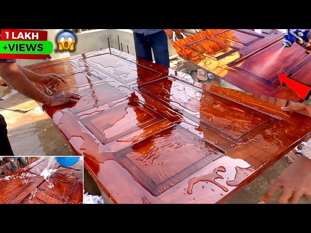 Asian Paint l Emporio Pu Polish Wood Mahogany How To Door On Wood Luxury l Full Process Hindi,,2024