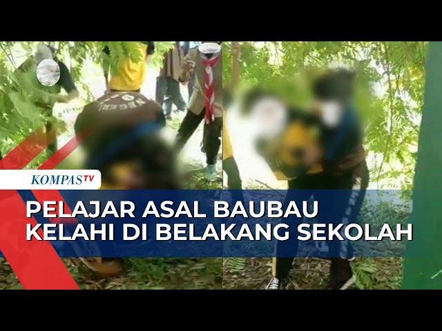 Video Viral, 2 Pelajar SMP Asal Kota Baubau Sulteng Berkelahi di Belakang Sekolah!