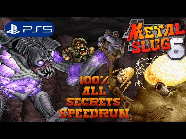 Metal Slug 6 Remastered (PS5) - ALL SECRETS Speedrun Level-8 No Death (4K)