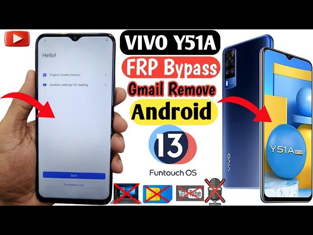Vivo Y51A FRP Bypass Android 13 | ANDROID 13 | All Vivo FRP Bypass Y51A / Y51 / Y53