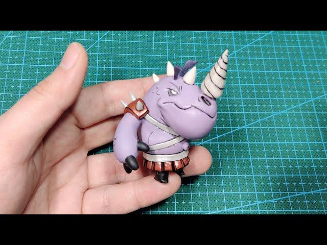 Clay Art| 手工自製飢荒犀牛兄弟軟陶泥教學 Sculpting Don't Starve Rhinocebro - Polymer Clay (Fimo) Tutorial