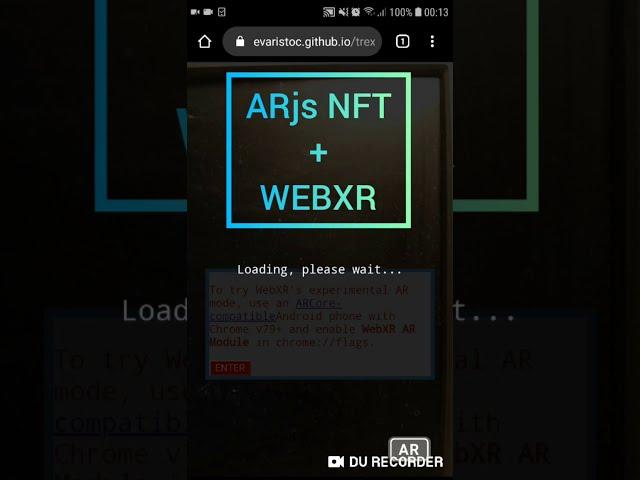 WebXR and AR.js NFT (image tracking)