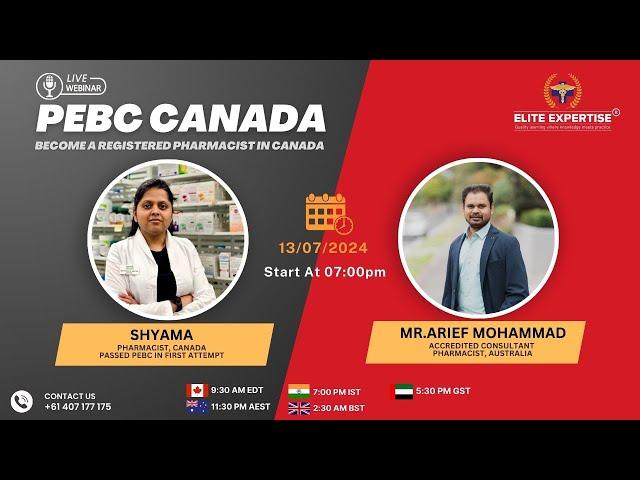 PEBC Live Webinar: Navigating Pharmacy Certification in Canada