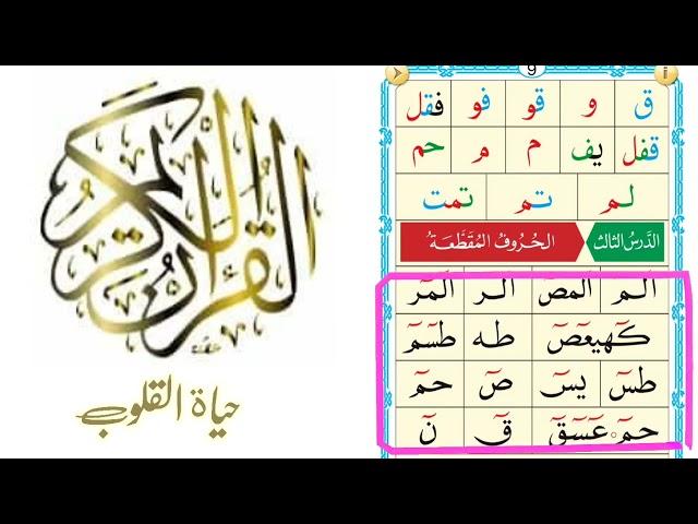 شرح الدرس الثالث القاعدة النورانية الأستاذة غيثاء خوجة