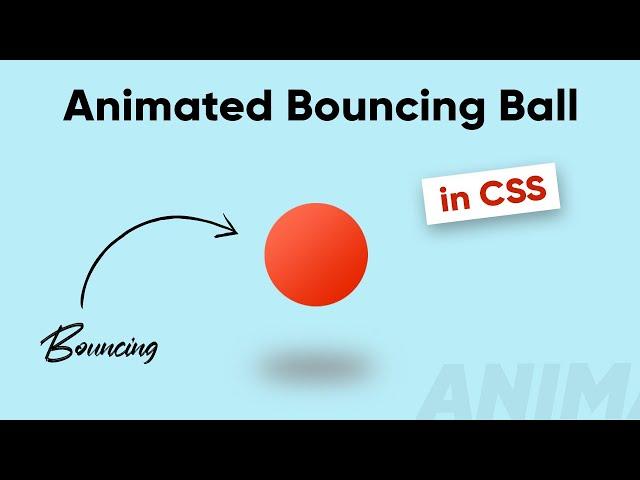 Pure CSS Bouncing Ball Animation - Html CSS Animation