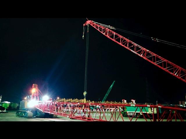 LOAD TEST & INSTALLATION CRAWLER CRANE SANY SCS800A (80 TONS - BRAND NEW) UNIT KE DUA ️