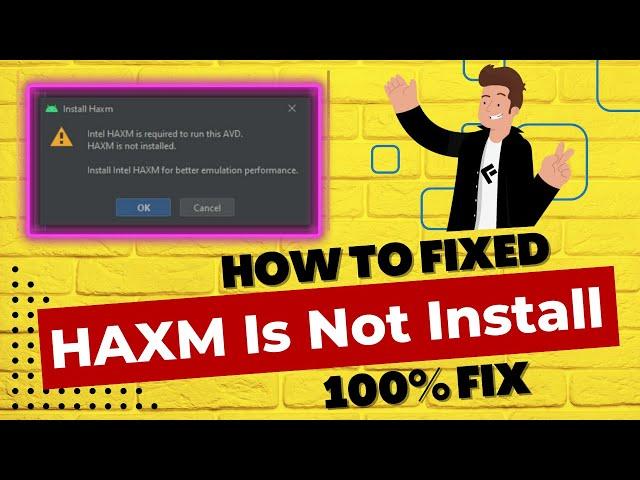 How To 100% Fix Intel HAXM is required to run this AVD in Android Studio