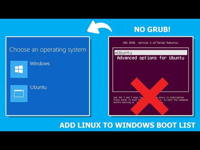 How to add Ubuntu to Windows boot List | Instead of GRUB !!