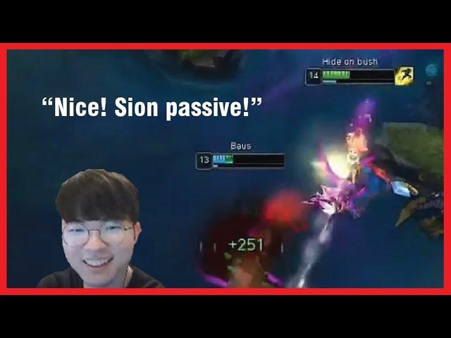 Faker approves of Thebauffs inting Sion?