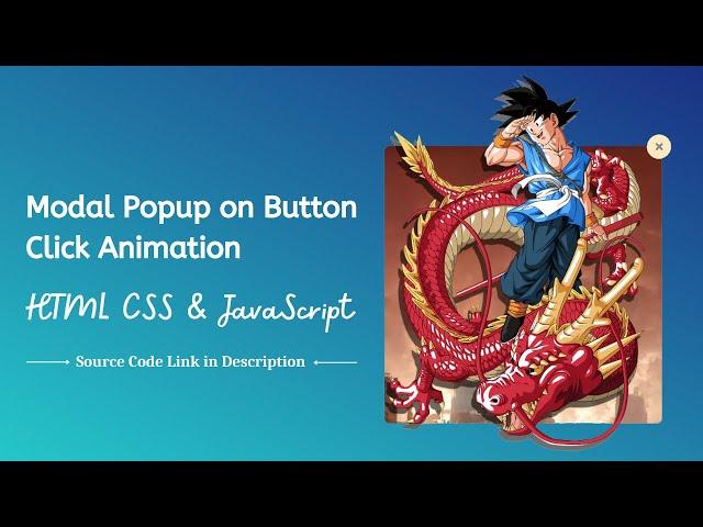 Animated Modal Popup On Button Click Using HTML CSS and JavaScript