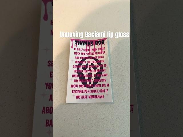 Unboxing Baciami lip gloss @Baciamilipss #baciamilipgloss #unboxing