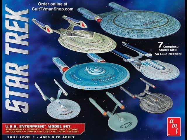 AMT USS Enterprise Model Set 1/2500 7 complete Model Kits