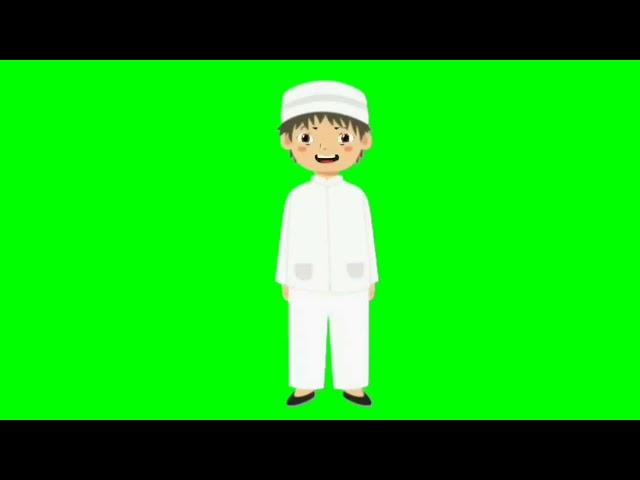 Green screen cartoon |  A muslim man talking green screen | green screen animation character cartoon