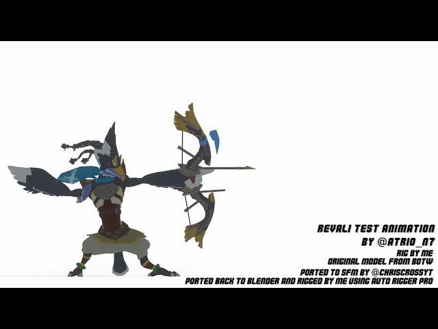 Revali Test animation {BOTW} [Blender]