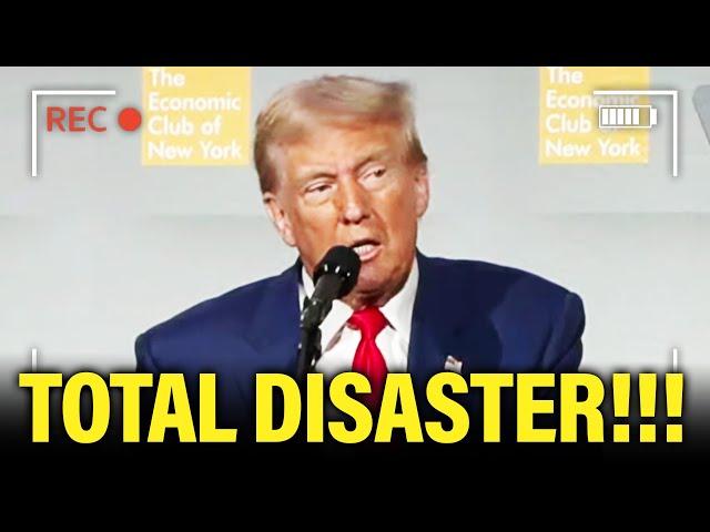 SLURRING Trump Gives DISASTER Speech at ECONOMIC FORUM