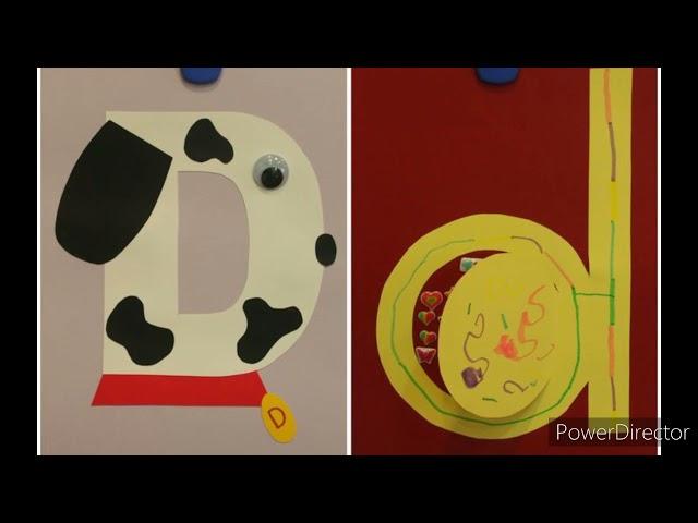 DIY Letter D paper craft ideas/letter D decorations ideas/Pre-Class Alphabet learning activity