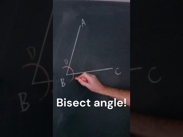 Chalkboard Geometry: Bisect Angle Construction #geometricconstructions #ASMR #geometry #math