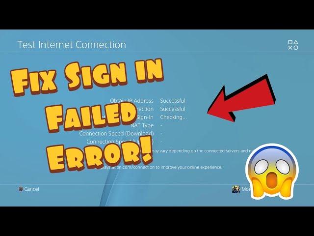 PS4 Cannot Sign In Error Failed - (REALLY EASY FIX!)