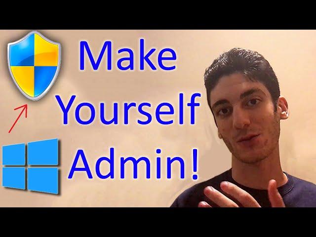 How to make yourself admin WITHOUT knowing password on Windows!