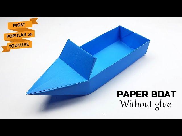 How to Make Paper Boat | Origami Boat | Paper Boat Folding | Easy Paper Crafts Without Glue