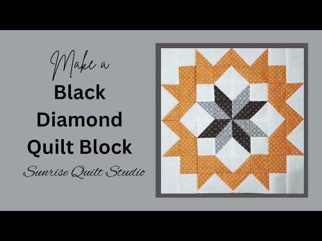 Black Diamond  Quilt Block