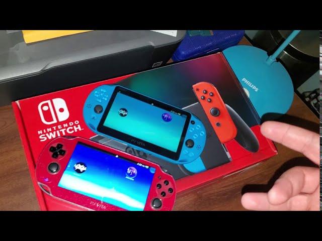 PS Vita 1000 & 2000 Overview & Comparison (PCH-1000 Cosmic Red & PCH-2000 Aqua Blue)